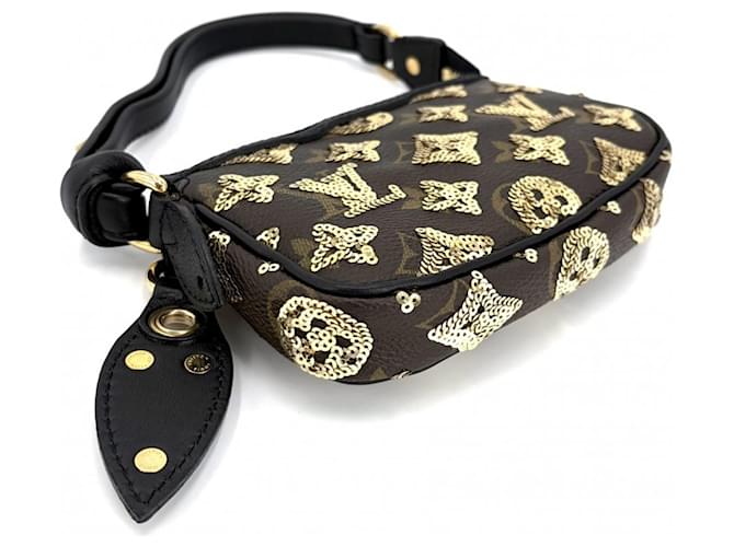 Borsa Louis Vuitton Monogram Eclipse Marrone Nero - vista 3