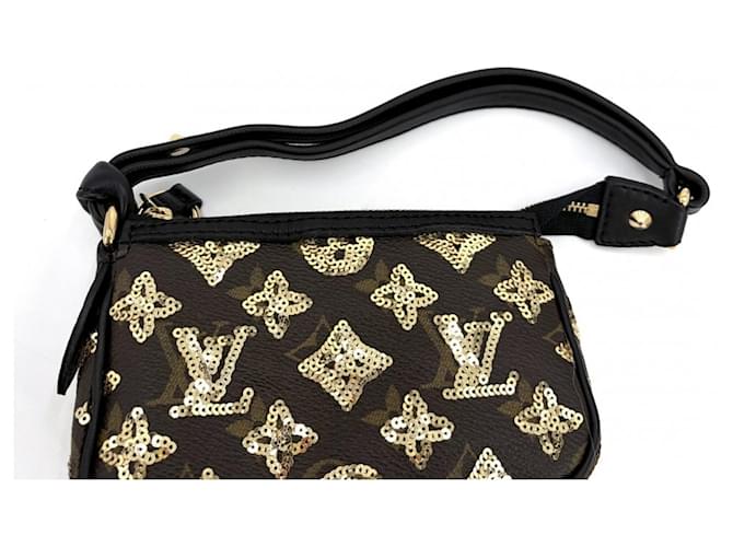Borsa Louis Vuitton Monogram Eclipse Marrone Nero - vista 6