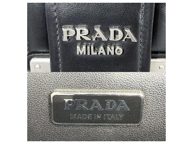 Borsa a tracolla Prada Cahier Diagram Nero - vista 5