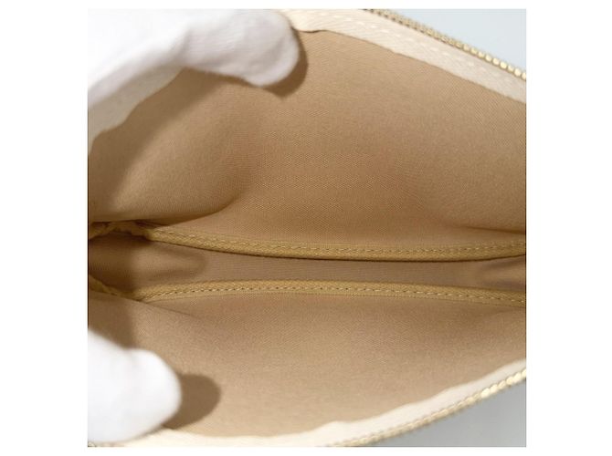 Borsa a mano Louis Vuitton Damier Azur Pochette Bianco - vista 4
