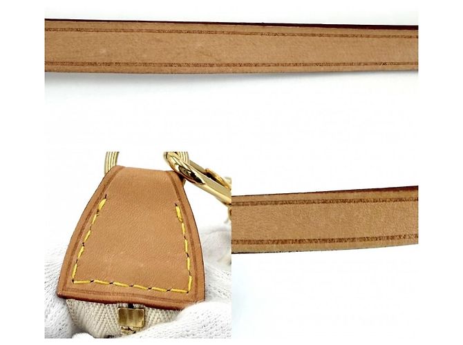 Borsa a mano Louis Vuitton Damier Azur Pochette Bianco - vista 6