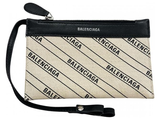 Borsa a tracolla Cabas blu navy da donna Balenciaga Nero Bianco - vista 10