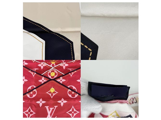 Sciarpa in seta My True LV Louis Vuitton Rosso Multicolore - vista 4