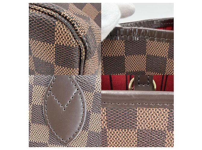 Borsa Tote Louis Vuitton Neverfull MM Marrone - vista 6