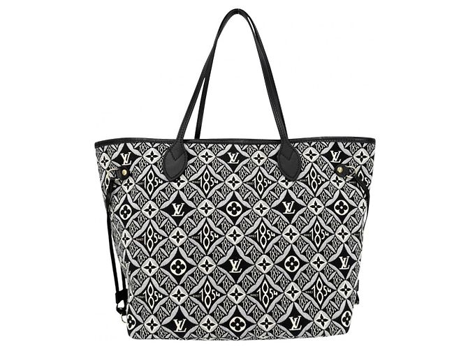 Borsa Tote Louis Vuitton Neverfull MM Nero - vista 2