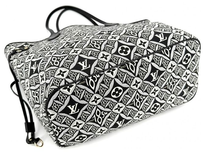 Borsa Tote Louis Vuitton Neverfull MM Nero - vista 3