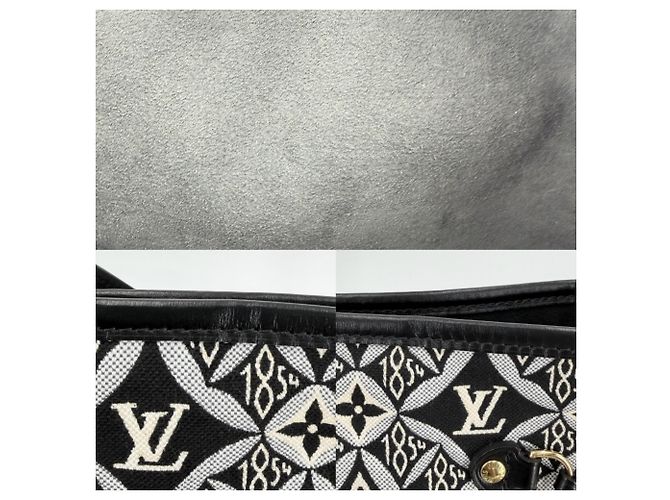 Borsa Tote Louis Vuitton Neverfull MM Nero - vista 6