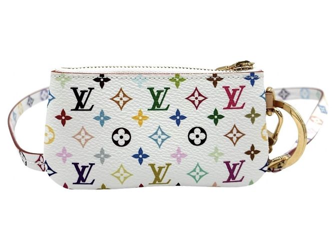 Louis Vuitton Monogram Multicolore Keychain Pouch White Multiple colors - view 2