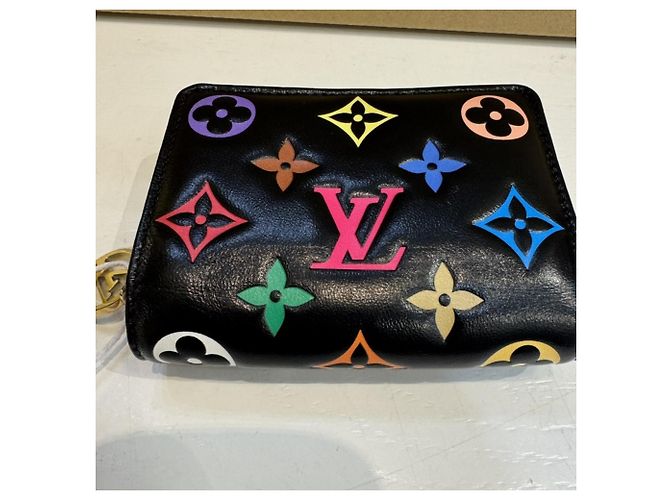 Portafoglio bi-fold Louis Vuitton da donna Nero Multicolore - vista 10