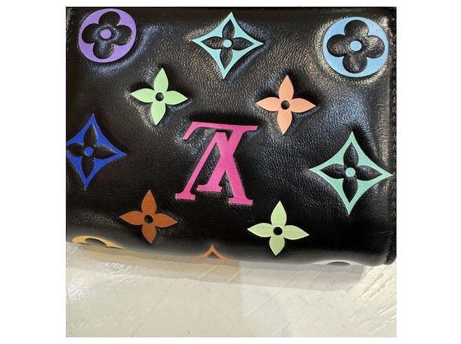Portafoglio bi-fold Louis Vuitton da donna Nero Multicolore - vista 9