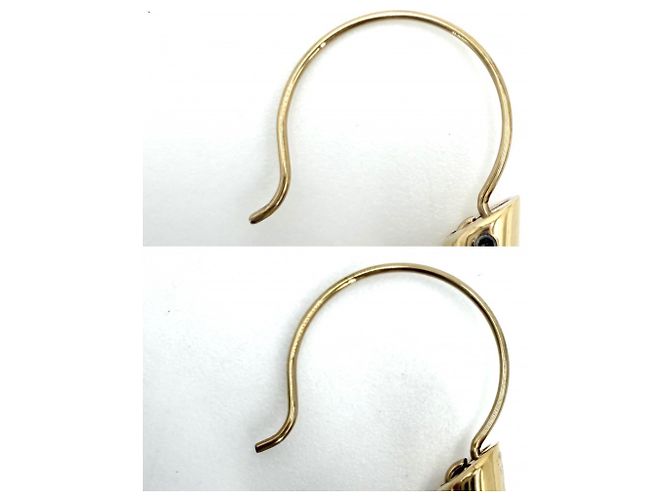 Orecchini a cerchio Essential V Louis Vuitton D'oro - vista 3