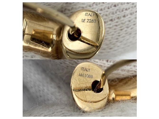 Orecchini a cerchio Essential V Louis Vuitton D'oro - vista 4