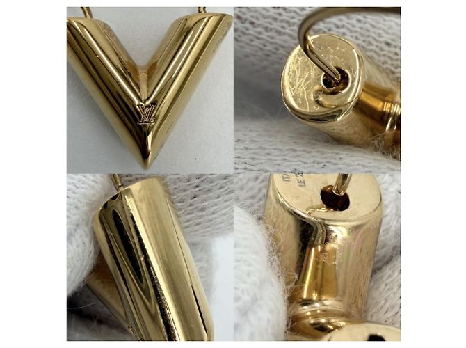 Orecchini a cerchio Essential V Louis Vuitton D'oro - vista 5