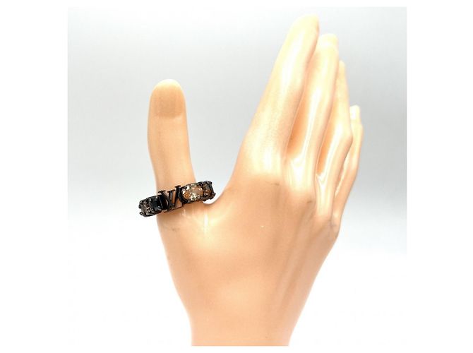 Anello a fascia da uomo Louis Vuitton Nero Arancione - vista 2