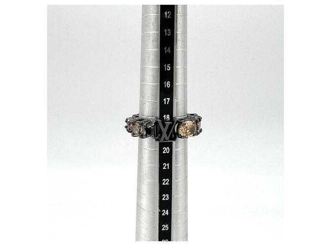 Anello a fascia da uomo Louis Vuitton Nero Arancione - vista 4