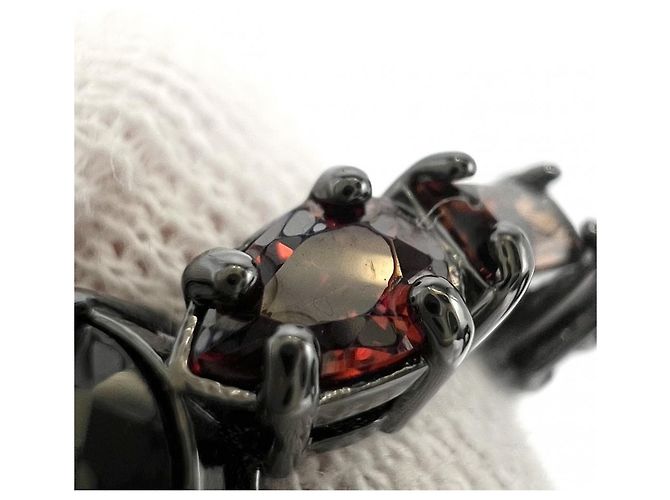 Anello a fascia da uomo Louis Vuitton Nero Arancione - vista 6
