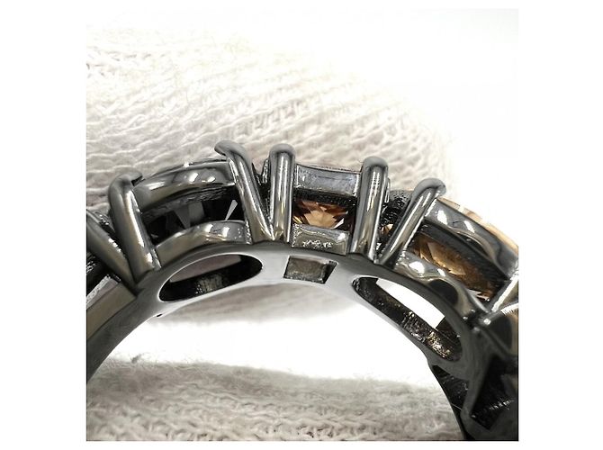Anello a fascia da uomo Louis Vuitton Nero Arancione - vista 8