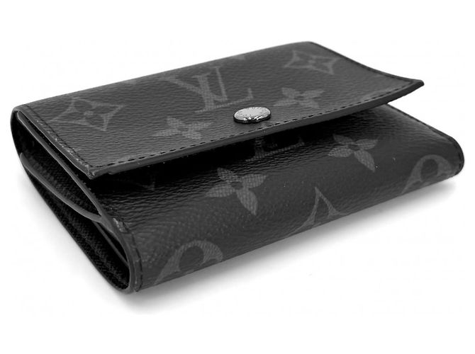 Louis Vuitton Monogram Eclipse Tri-fold Wallet Black - view 3