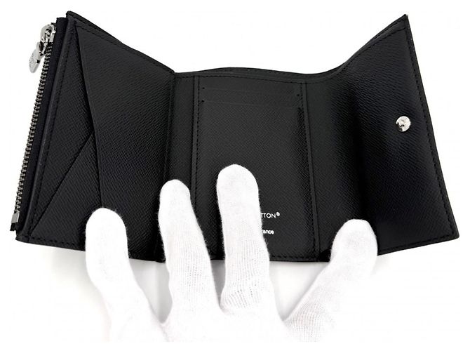 Louis Vuitton Monogram Eclipse Tri-fold Wallet Black - view 4