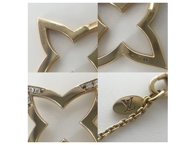 Louis Vuitton Diamantanhänger-Halskette in Roségold Golden - Ansicht 7