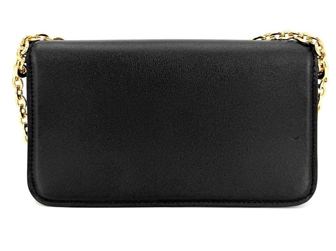 Borsa a tracolla con portafoglio a catena in pelle nera Louis Vuitton Nero - vista 2