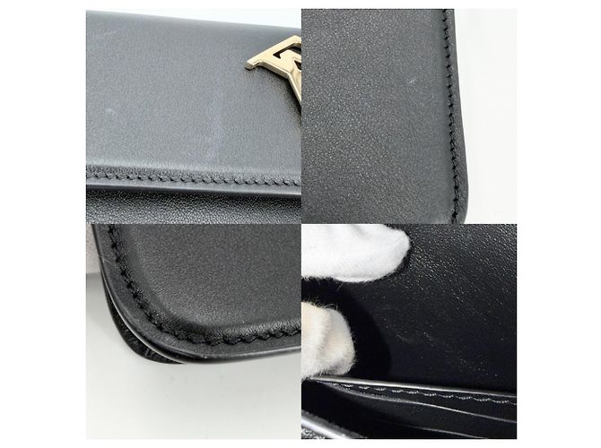 Borsa a tracolla con portafoglio a catena in pelle nera Louis Vuitton Nero - vista 6
