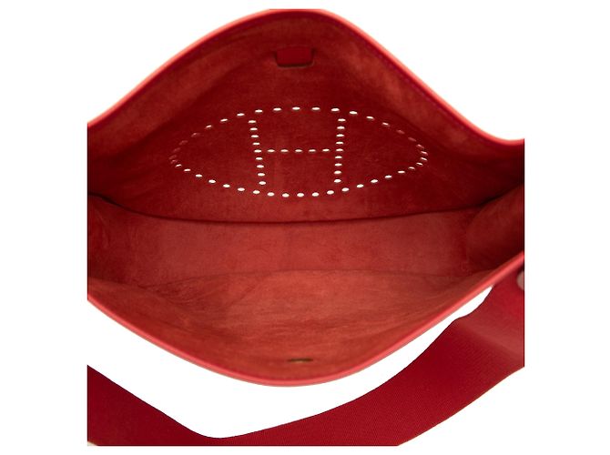Hermès Red Courchevel Evelyne I 33 Rosso - vista 4