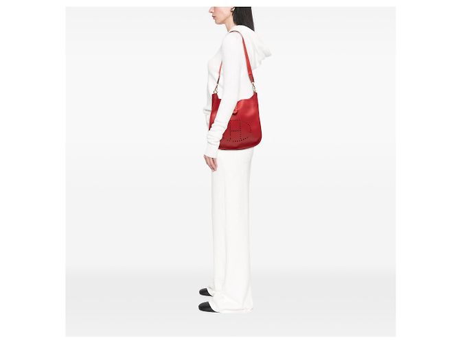 Hermès Red Courchevel Evelyne I 33 Rosso - vista 6