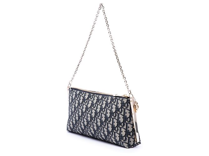 Borsa Dior Club in tela Dior Blue Oblique - vista 2