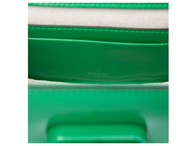 Borsa a manico Gucci Green Mini in pelle di vitello 1947 Bamboo Verde - vista 5