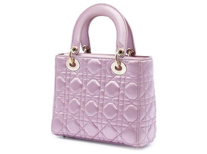 Dior Rosa Small Satin Cannage Swarovski Lady Dior - vista 2