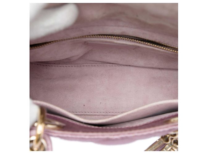 Dior Rosa Small Satin Cannage Swarovski Lady Dior - vista 4
