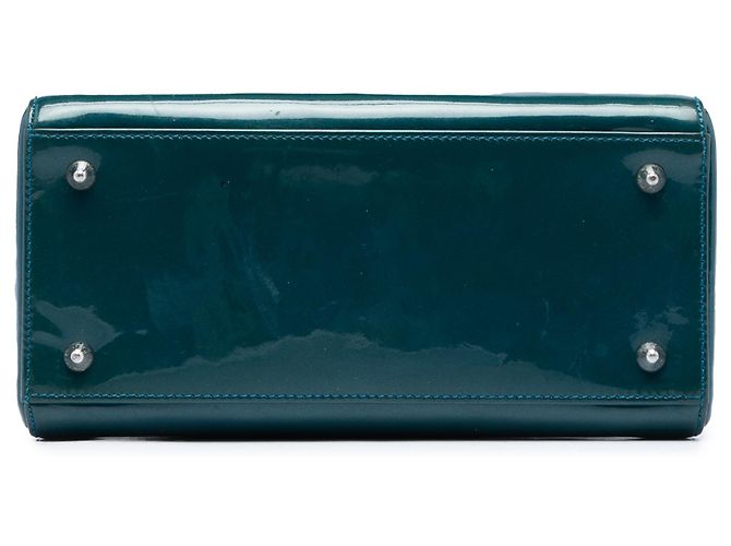 Lady Dior in vernice blu, misura Medium - vista 3