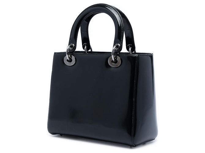 Lady Dior in vernice nero, misura Medium - vista 2