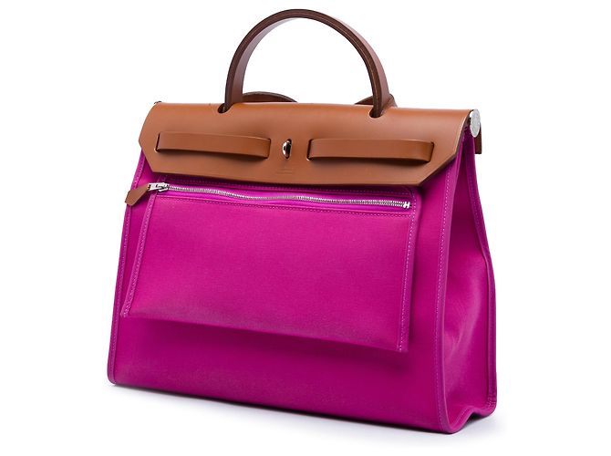 Hermès Pink Toile Herbag Zip 31 Rosa - vista 2