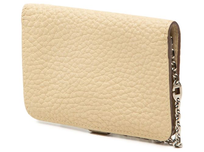 Tarjetero Hermès Beige Clemence Dogon con cadena - vista 2