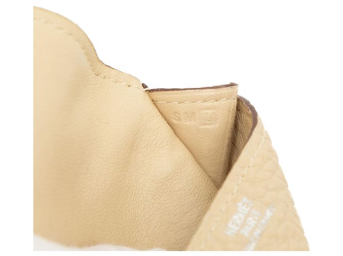 Tarjetero Hermès Beige Clemence Dogon con cadena - vista 6