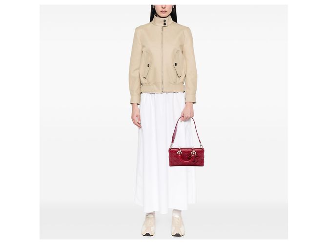 Dior Red Medium Lambskin Cannage Lady D Joy Rosso - vista 7