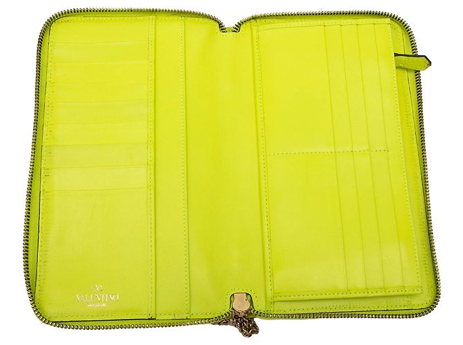 Cartera Rockstud de cuero amarillo Valentino - vista 7