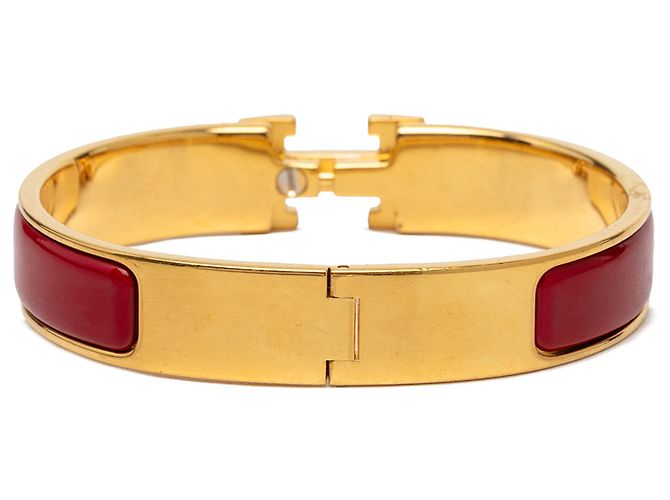 Pulsera Hermès Red Narrow Enamel Clic H PM Roja - vista 3