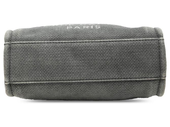 Tote Deauville Chanel Gray Mini Canvas Marrone - vista 3