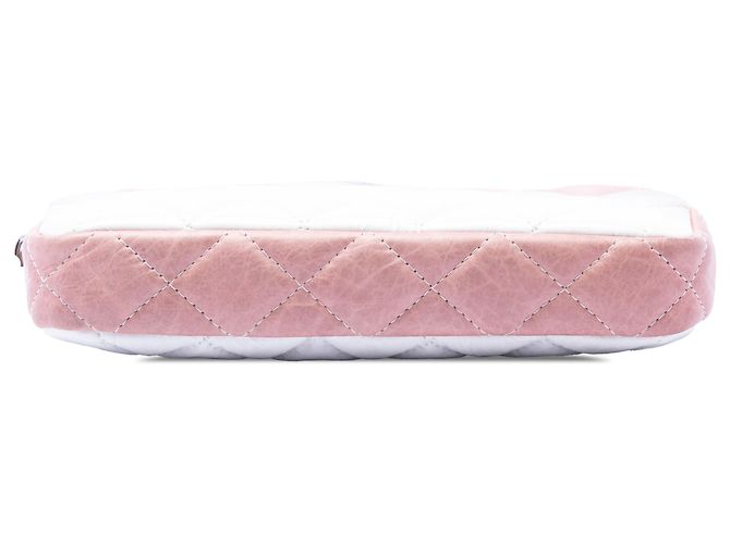 Clutch Chanel Pink Ombre in pelle di vitello con doppia zip e catena Rosa - vista 3