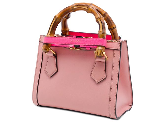 Borsa Gucci Diana Mini in pelle di vitello rosa - vista 2
