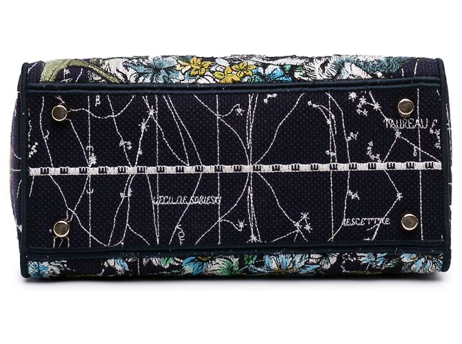Lady D Lite in tela ricamata Zodiac blu Medium di Dior Blu navy - vista 3