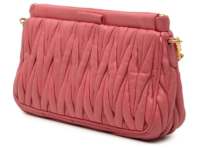 Borsa a tracolla Miu Miu Pink Matelasse Nappa Frame Rosa - vista 2