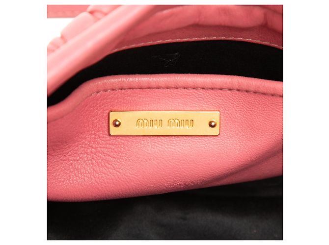 Borsa a tracolla Miu Miu Pink Matelasse Nappa Frame Rosa - vista 5