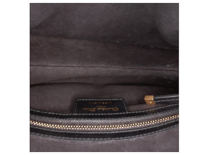 Borsa Saddle in pelle di vitello liscia nera Dior Nero - vista 4