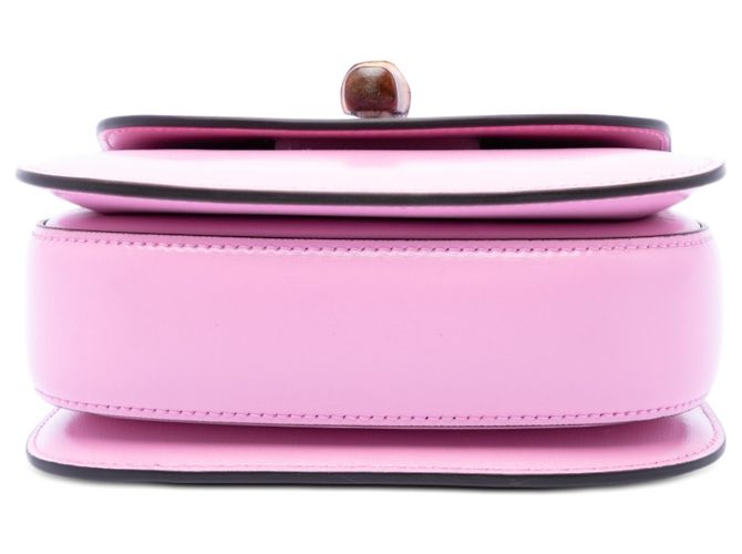 Borsa Gucci Pink Mini Calfskin Web 1947 Bamboo Top Handle Rosa - vista 3