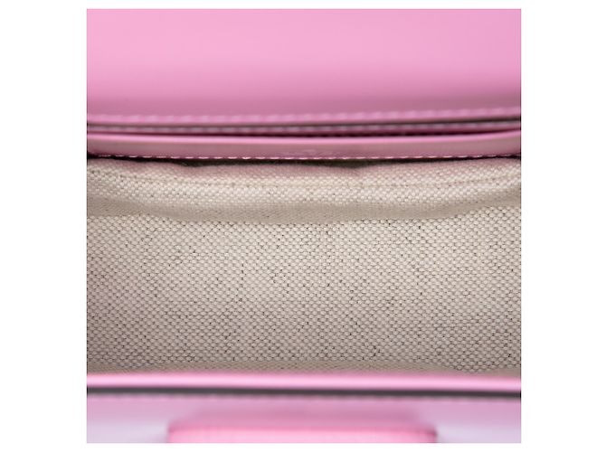 Borsa Gucci Pink Mini Calfskin Web 1947 Bamboo Top Handle Rosa - vista 4