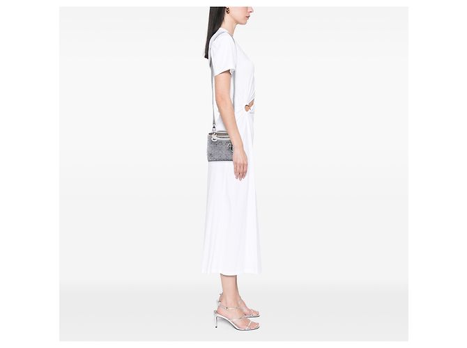 Lady Dior Dior Grigio Mini Satin Cannage con Cristalli Marrone - vista 6